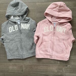 Old Navy Kids' Gray and Pink Hoodies